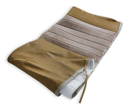 1981-87 C/K STD PLEAT SEAT VNYL/CLTH TAN - BROTHERS Trucks C/K Seat Upholstery Kit - Standard Pleat Cloth/Vinyl - Tan