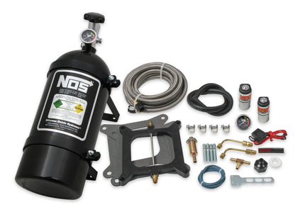 SUPER PS V8 HOLLEY&CARTER, BLACK - NOS Super Powershot Wet Nitrous System for 4150 4-barrel Carburetor - Black