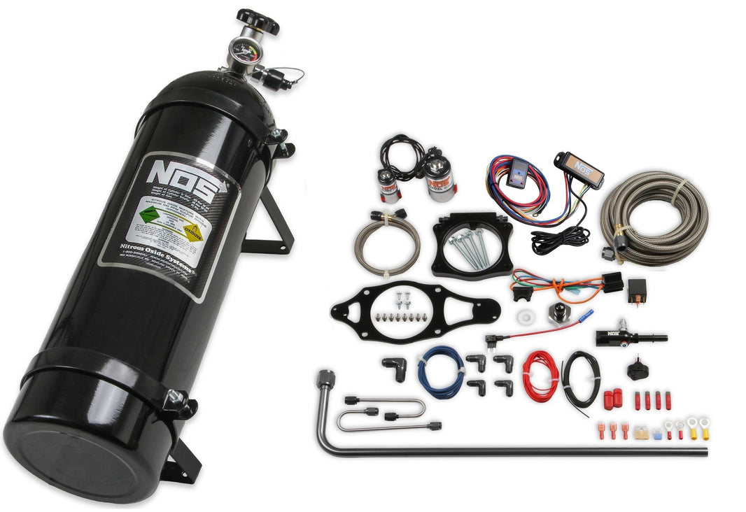 Kit N2O pour Corvette C7, 15 lb, noir - Système d'injection de protoxyde d'azote humide à plaque NOS - GM