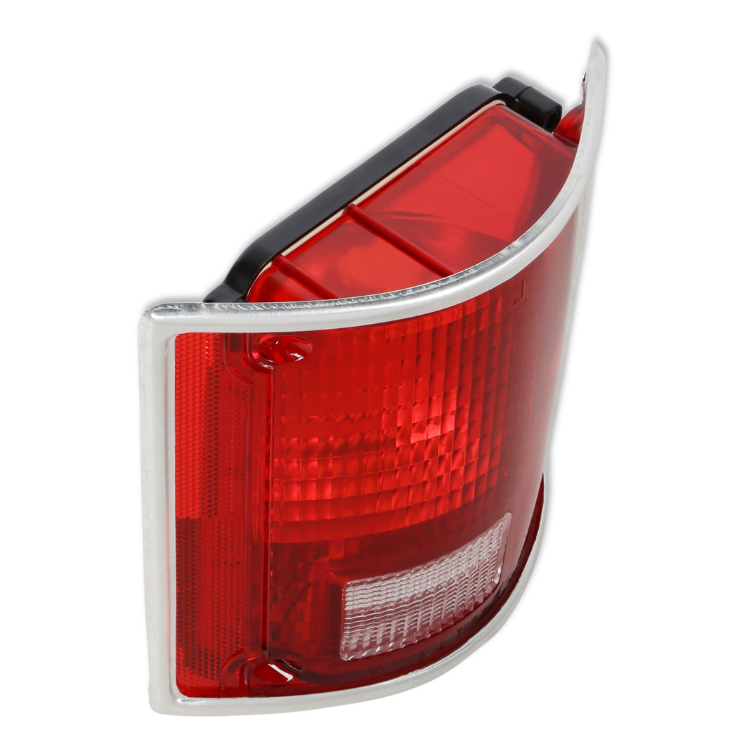 73-91 C10 RR LAMP LENS/HSING RH W/ TRIM - BROTHERS Trucks C/K Tail Lamp Lens & Housing - w/ Chrome Trim - RH
