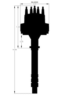 MSD Black Distr., Chevy V8,Pro-Billet - Chevy Black V8 Pro-Billet Distributor
