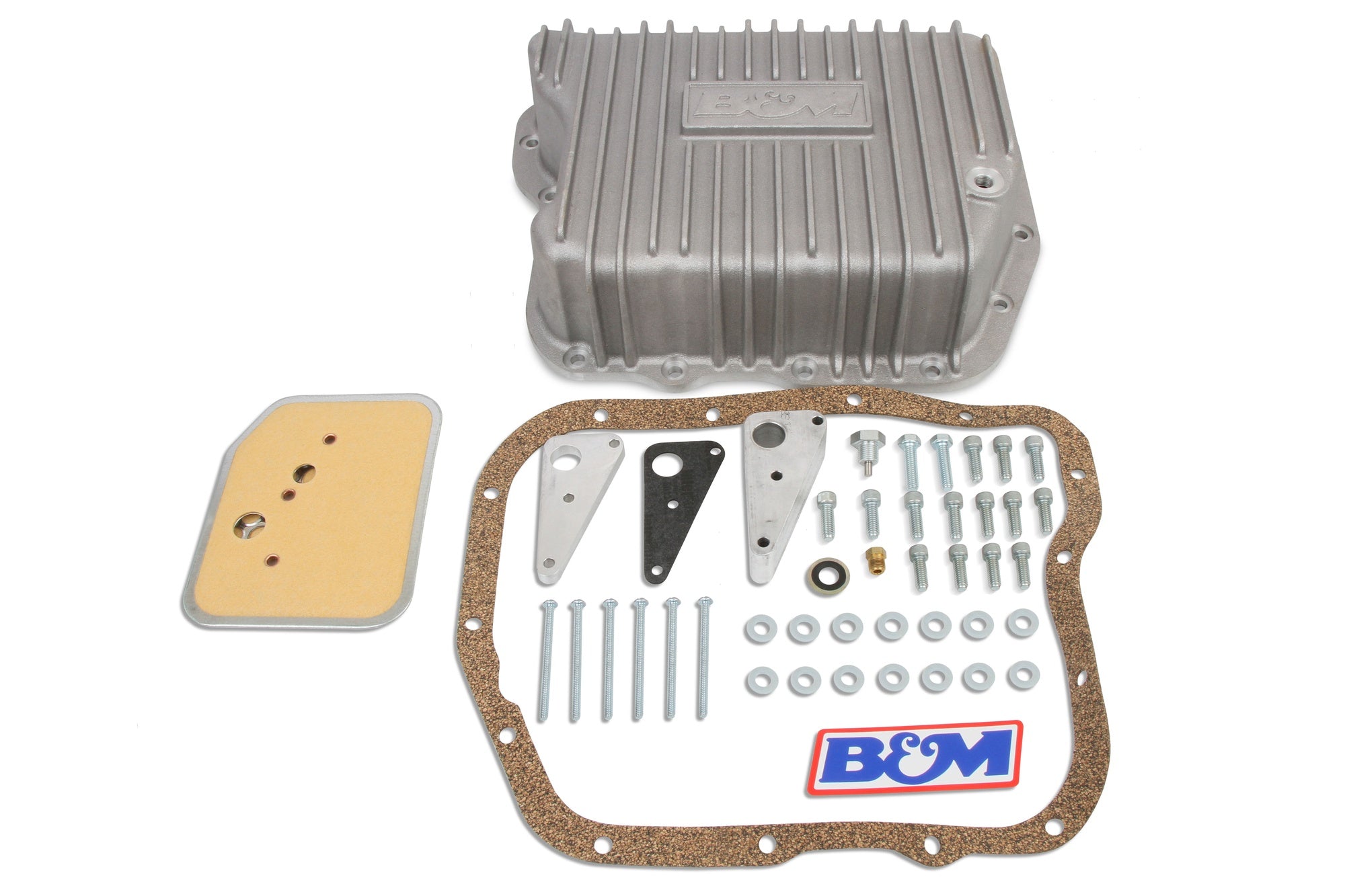 B&M Hi-Tek Deep Transmission Pan -  Aluminum - Photo - out of package Right