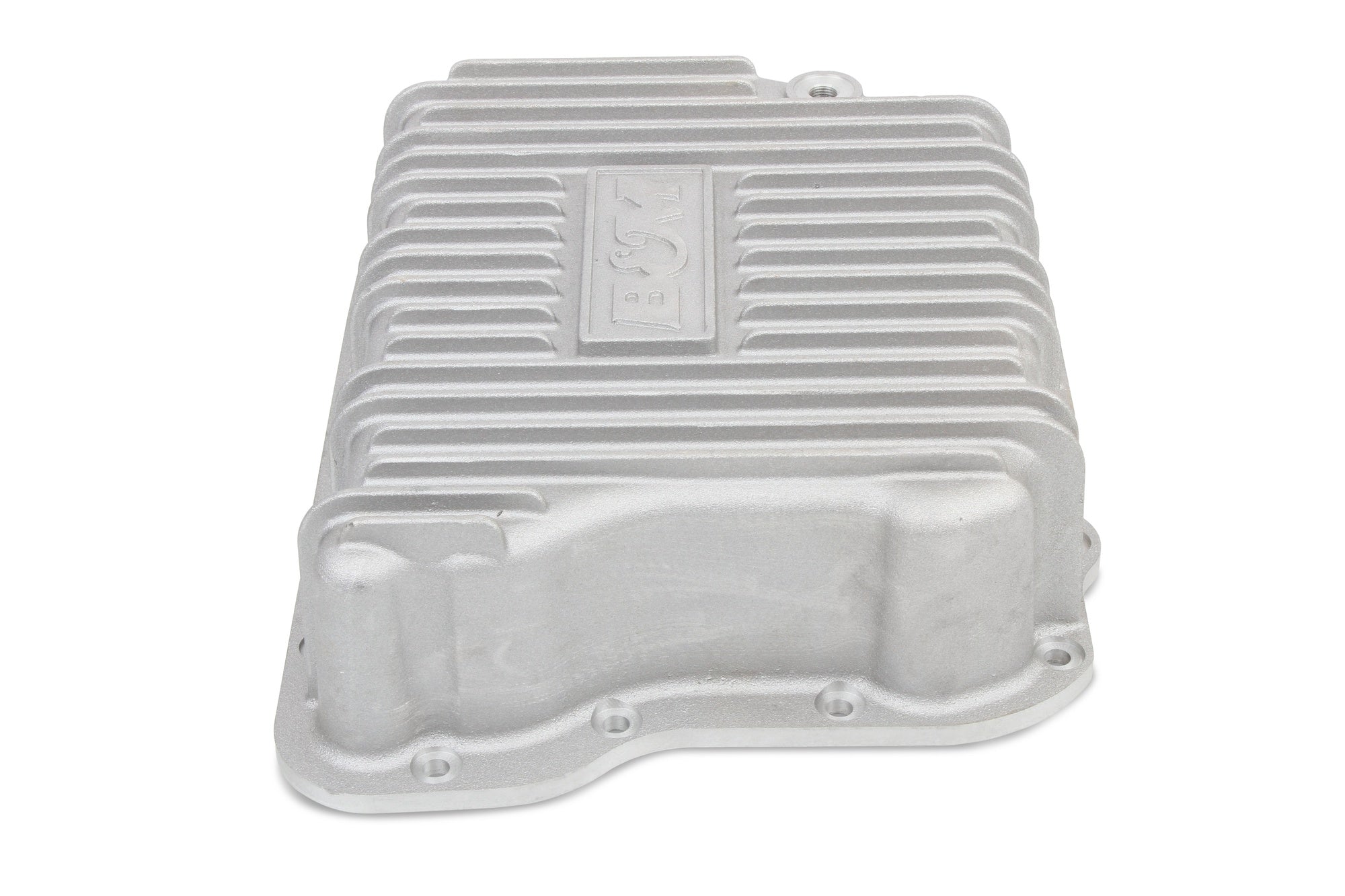 B&M Hi-Tek Deep Transmission Pan -  Aluminum - Photo - out of package Side