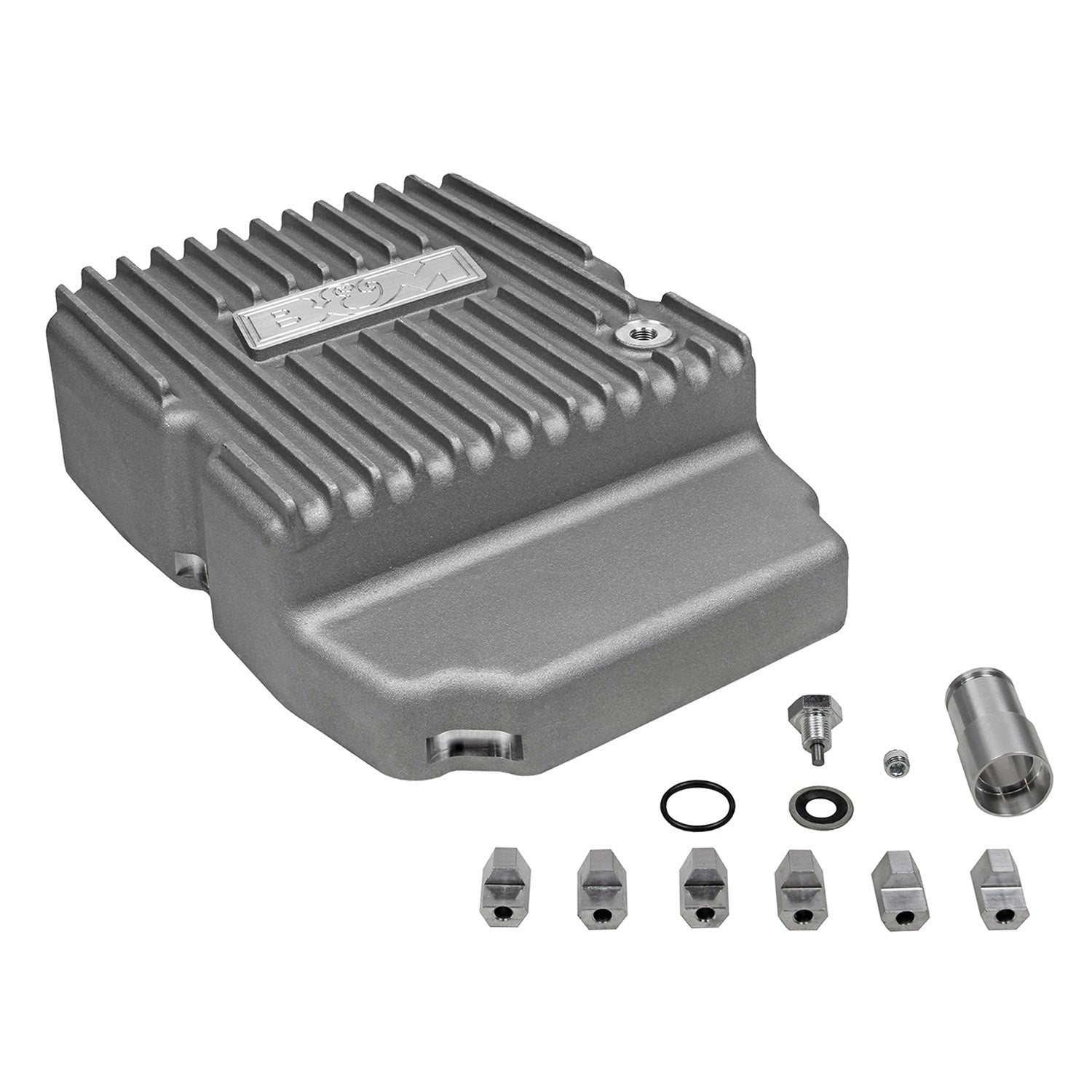 B&M Hi-Tek Deep Transmission Pan -  Aluminum - Photo - out of package Front