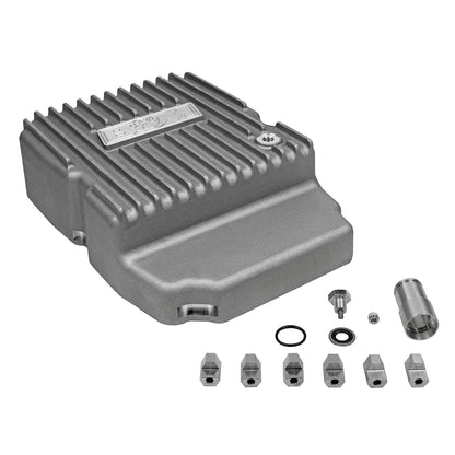 B&M Hi-Tek Deep Transmission Pan -  Aluminum - Photo - out of package Front