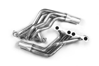 Collecteurs d'échappement en acier inoxydable 2" x 3-1/2" - Collecteurs d'échappement en acier inoxydable 2" x 3-1/2". Conversion moteur SBC 23 degrés dans une Fox Body.
