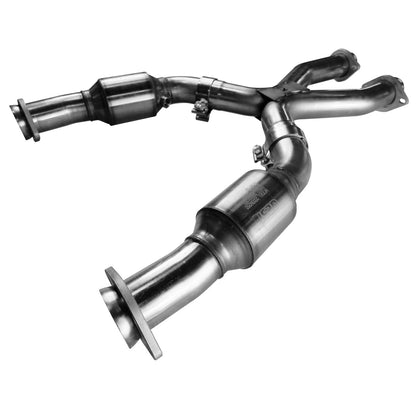 Collecteur d'échappement en X catalysé vert 2-1/2" x 2-1/2". Pour Mustang 1996-1998. Nécessite des collecteurs d'échappement Kooks.