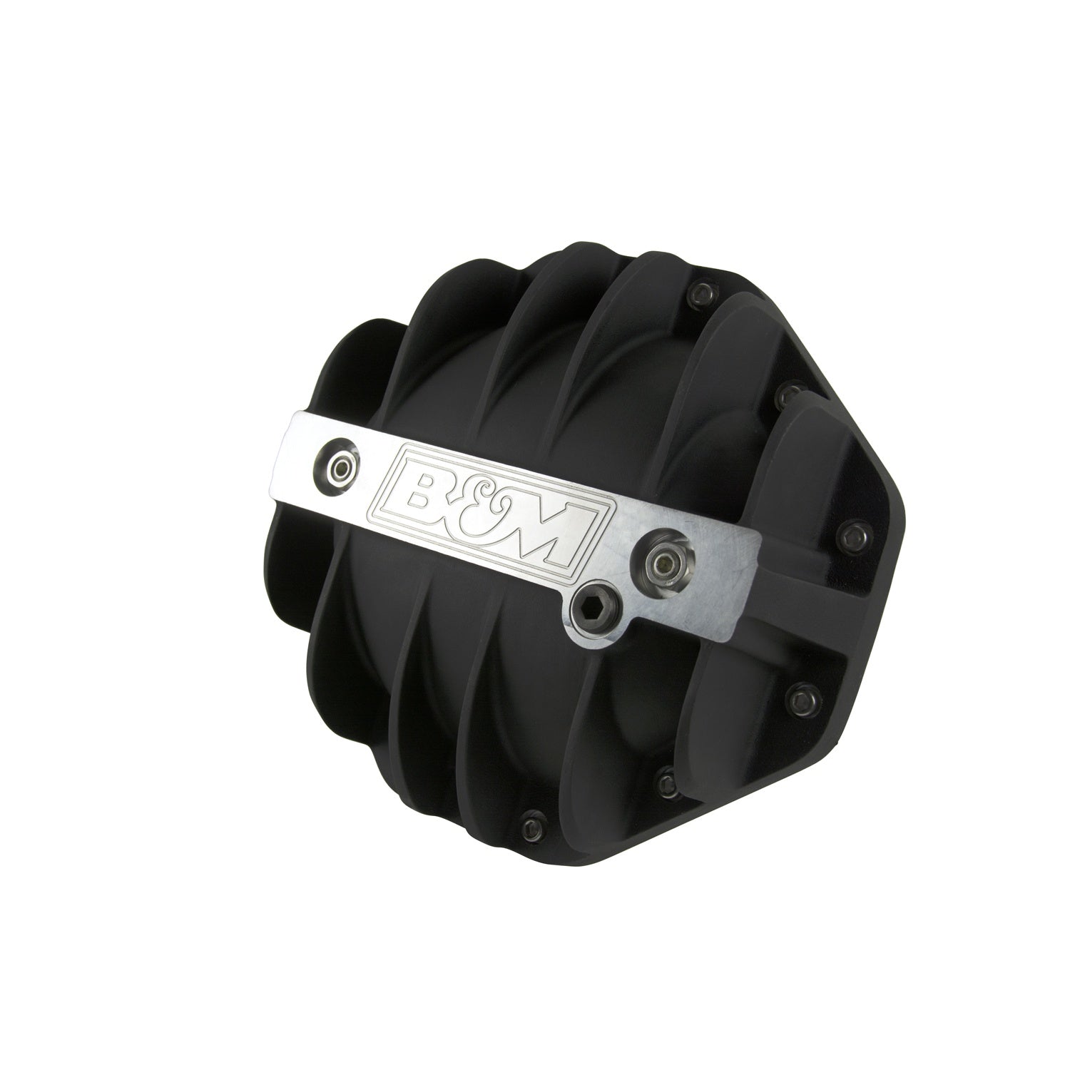 B&M Hi-Tek Aluminum Differential Cover for Chrysler 9.25-inch - Black - Photo - Primary Front