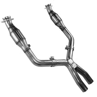 2-1/2" GREEN Catted Stainless X-Pipe - 2-1/2" GREEN Catted X-Pipe.  2005-2010 Mustang GT 4.6L 3V. Req. Kooks Headers.