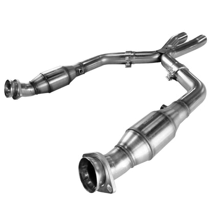 Collecteur d'échappement en X catalysé vert 3" x 3" - Collecteur d'échappement en X catalysé vert 3" x 3". Mustang GT 4.6L 3V (2005-2010). Collecteurs Kooks requis.