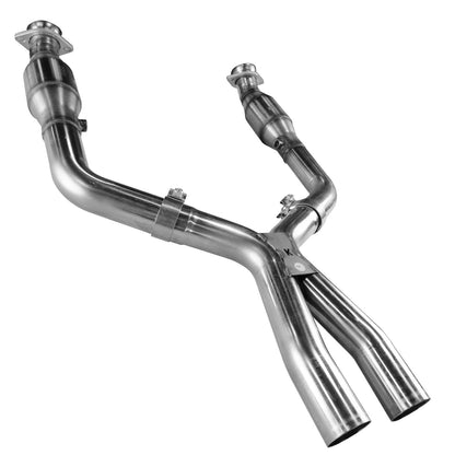 Collecteur d'échappement en X catalysé vert 3" x 3" - Collecteur d'échappement en X catalysé vert 3" x 3". Mustang GT 4.6L 3V (2005-2010). Collecteurs Kooks requis.