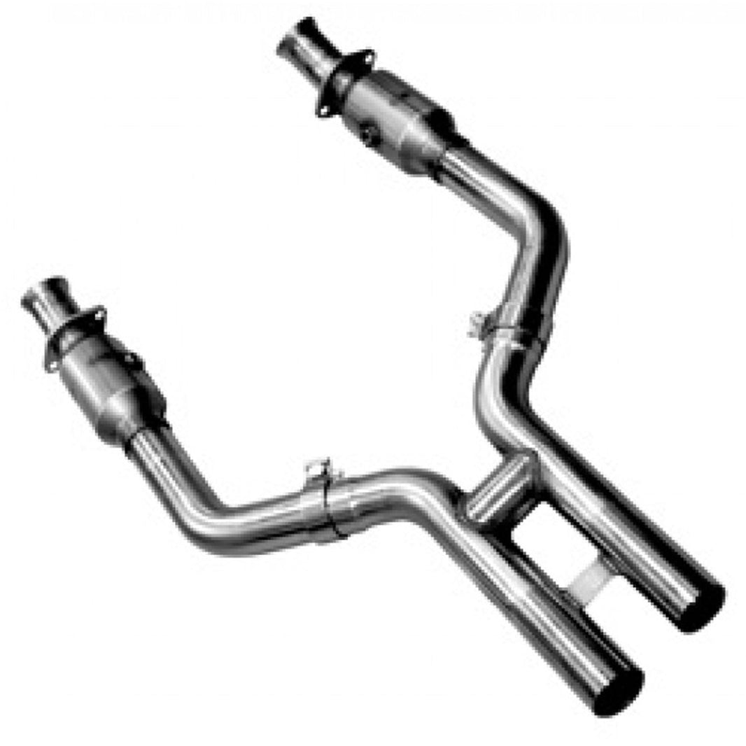 2-1/2" x 2-1/2" H-rør med katalysator - 2-1/2" H-rør med katalysator. 2005-2010 Mustang GT 4.6L 3V. Kræver Kooks-manifolde.