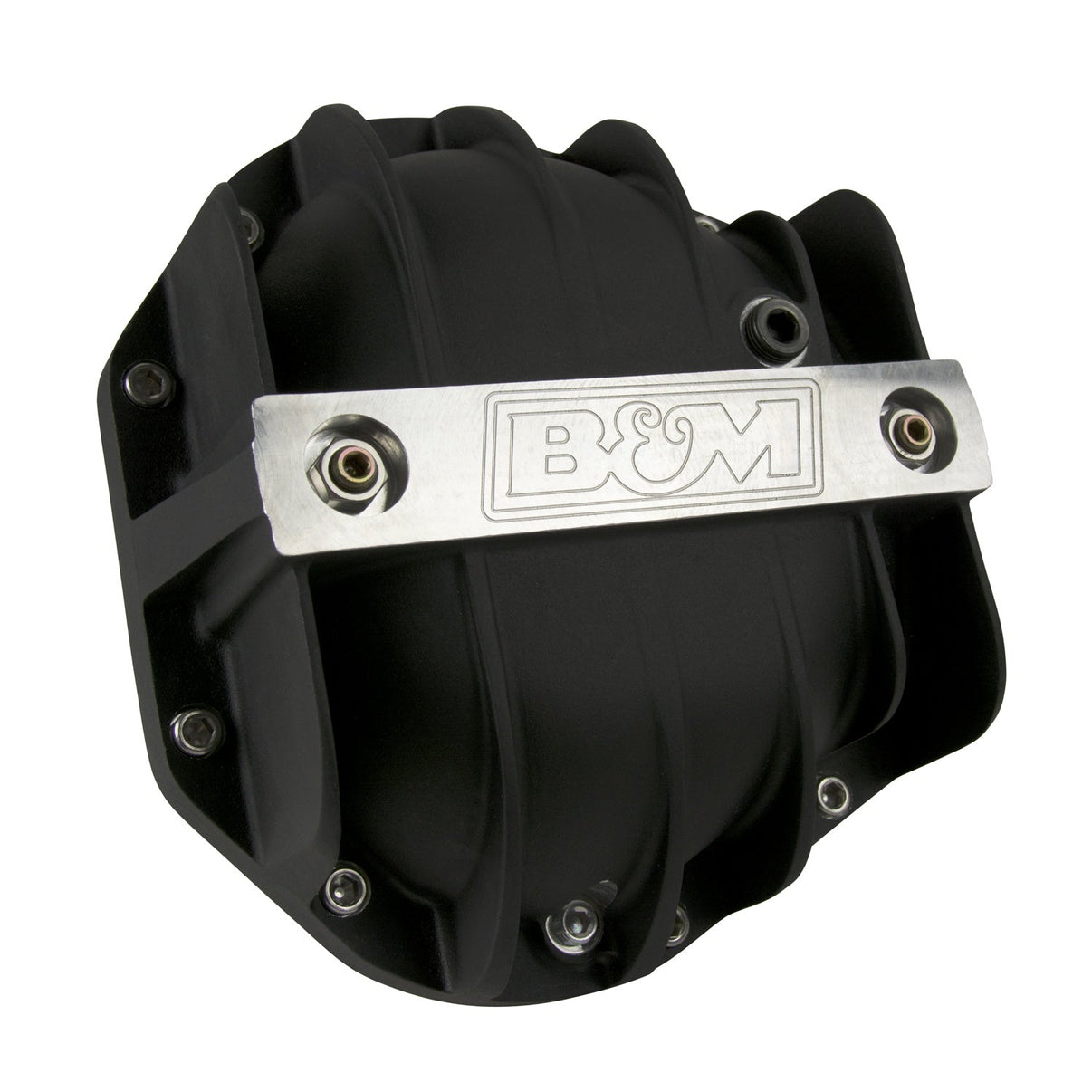B&M Hi-Tek Aluminum Differential Cover for Dana 60/70 - Black - Photo - out of package Right