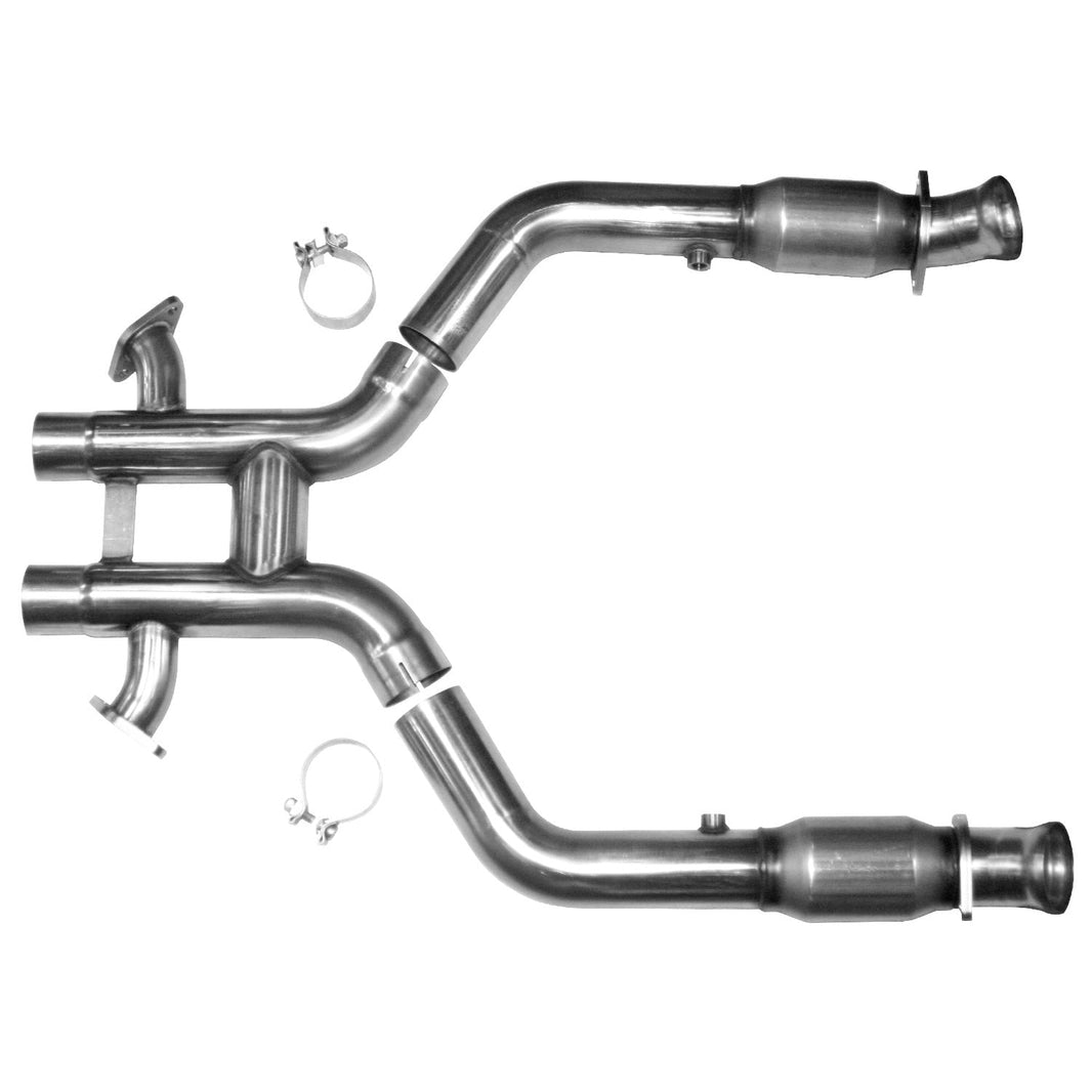 Tuyau en H catalysé vert 3" x 2-3/4" - Tuyau en H catalysé vert en acier inoxydable 3" x 2-3/4" (OEM). Mustang Boss 302 5.0L 2012-2013.