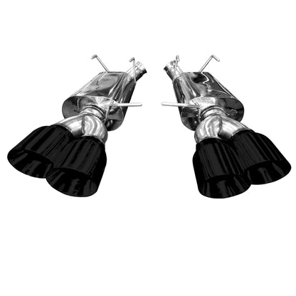 Échappement arrière 2-3/4" (OEM) x 3" - Échappement arrière 3" avec quatre embouts noirs. Shelby GT500 2013-2014.