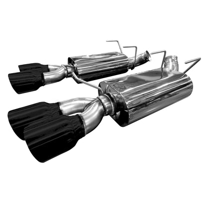 Échappement arrière 2-3/4" (OEM) x 3" - Échappement arrière 3" avec quatre embouts noirs. Shelby GT500 2013-2014.