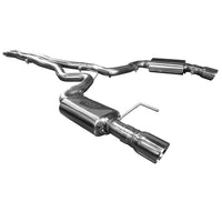 2-1/4" (OEM) x 3" Cat-Back X-Pipe udstødning - 3" Cat-Back (X-Pipe) med rustfrit stål dyser. 2015-2017 Mustang GT 5.0L. Forbindes til OEM.