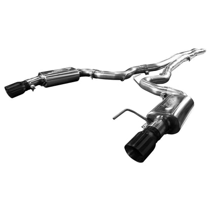 Échappement Cat-Back en X de 2-1/4" (OEM) x 3" - Cat-Back (X-Pipe) de 3" avec embouts noirs. Mustang GT 5.0L 2015-2017. Se connecte à l'origine.