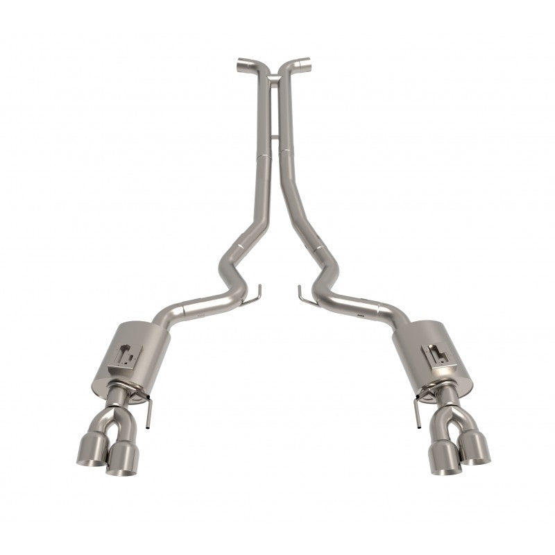 2-1/4"(OEM) x 3" Cat-Back H-Pipe Exhaust - 3" Cat-Back (H-Pipe) w/SS Tips. 2018-2020 Mustang GT 5.0L. Connects to OEM.