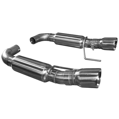 Échappement arrière 2-1/2" (OEM) x 3". - Échappement arrière 3" en acier inoxydable avec embouts en acier inoxydable. Mustang 5.0L 2015-2017.