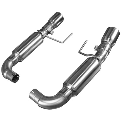 Échappement arrière 2-1/2" (OEM) x 3". - Échappement arrière 3" en acier inoxydable avec embouts en acier inoxydable. Mustang 5.0L 2015-2017.