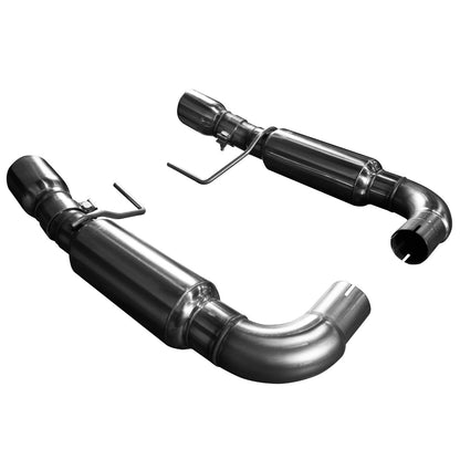 Échappement arrière 2-1/2" (OEM) x 3". - Échappement arrière 3" en acier inoxydable avec embouts en acier inoxydable. Mustang 5.0L 2015-2017.