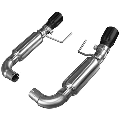 2-1/2" (OEM) x 3" akseludstødning - 3" SS akseludstødning med sorte dyser. 2015-2017 Mustang 5,0L.