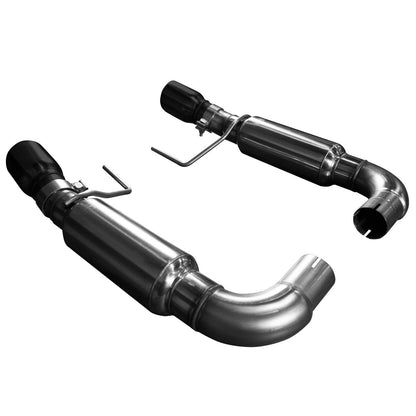 2-1/2" (OEM) x 3" akseludstødning - 3" SS akseludstødning med sorte dyser. 2015-2017 Mustang 5,0L.