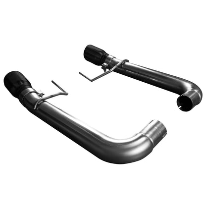 Échappement arrière OEM 3" sans silencieux - Échappement arrière en acier inoxydable 3" sans silencieux avec embouts noirs. Mustang 5.0L 2015-2017.