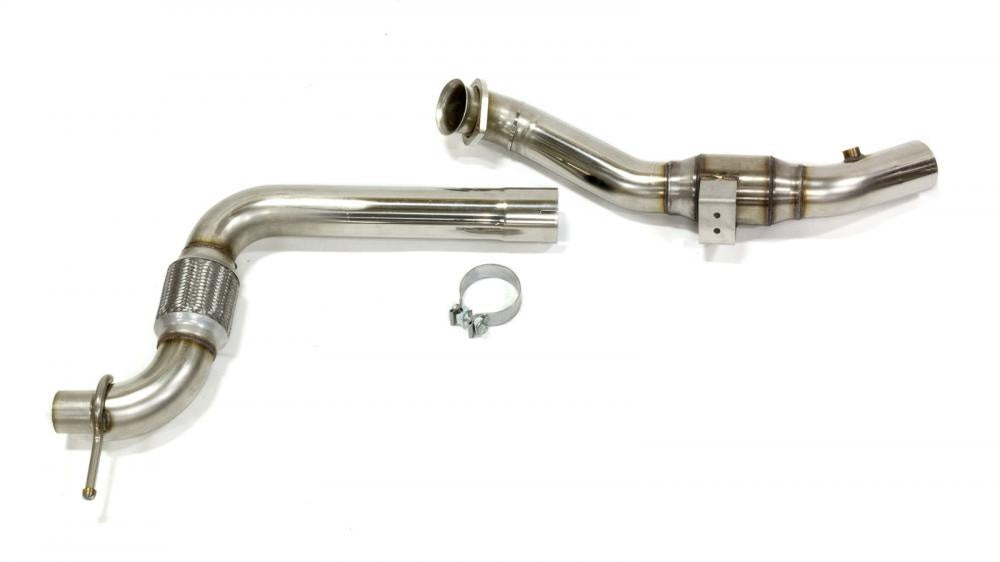 3" x 3" GREEN Catted Downpipe - 3" GREEN Catted Downpipe. 2015-2023 Mustang EcoBoost. To Kooks Comp Exhaust.