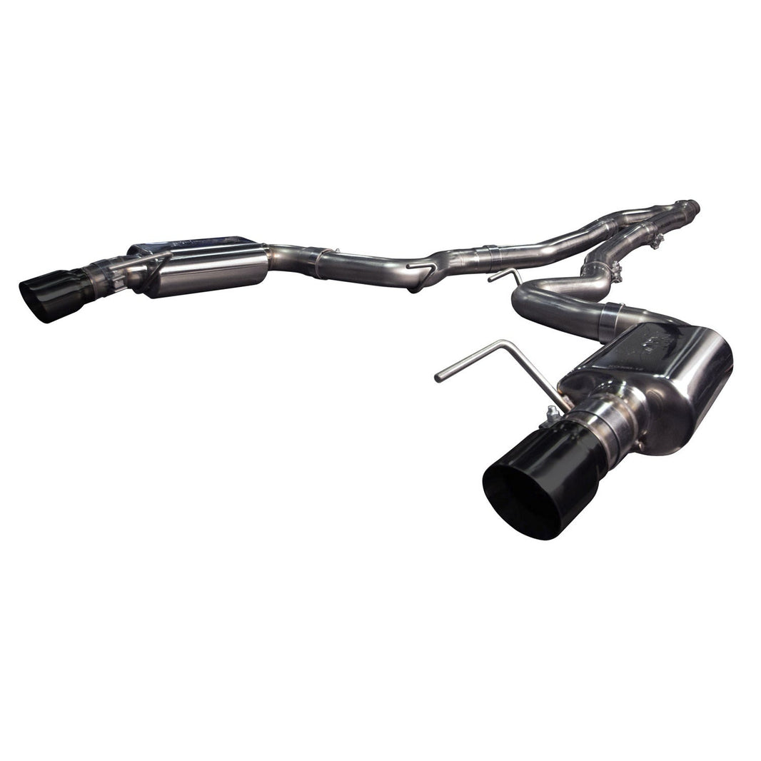 3" x 2-1/2" Connection-Back Exhaust - 3" x 2-1/2" SS Connection-Back Exhaust w/Black Tips. 2015-2023 Mustang EcoBoost.
