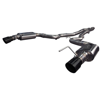 3" x 2-1/2" Connection-Back Exhaust - 3" x 2-1/2" SS Connection-Back Exhaust w/Black Tips. 2015-2023 Mustang EcoBoost.