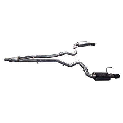 3" x 2-1/2" Connection-Back Exhaust - 3" x 2-1/2" SS Connection-Back Exhaust w/Black Tips. 2015-2023 Mustang EcoBoost.