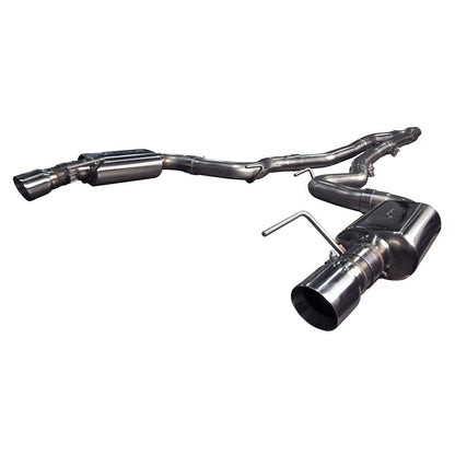 2-1/4"(OEM) x 2-1/2" Cat-Back Exhaust - 2-1/4" x 2-1/2" SS Cat-Back Exhaust w/SS Tips. 2015-2023 Mustang EcoBoost.