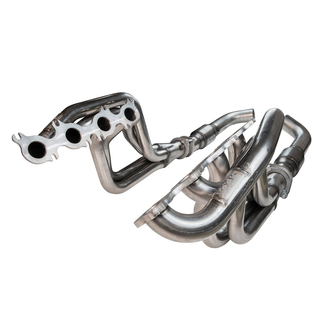 1-3/4" manifold/OEM GRØN katalysatortilslutning - 1-3/4" rustfri stålmanifold &amp; GRØN katalysatortilslutningssæt. 2015-2019 højrestyret Mustang GT 5,0L