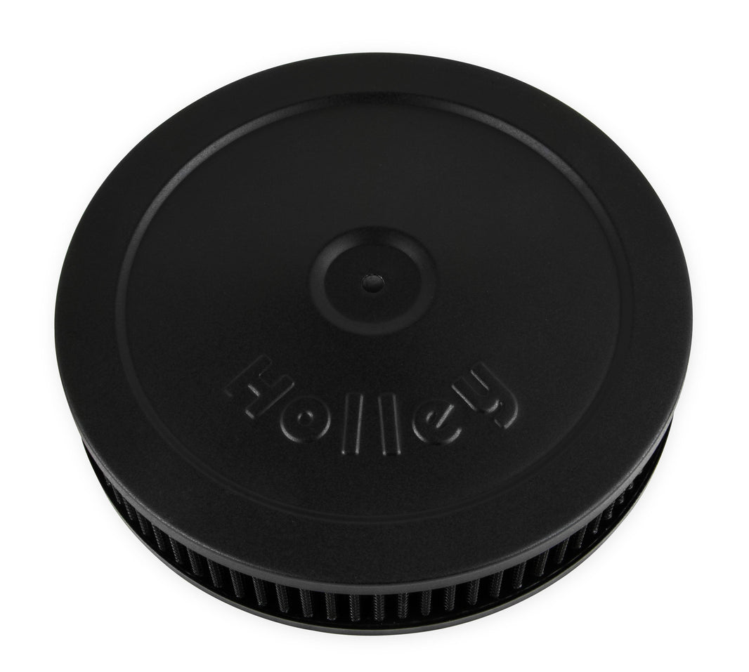Holley Flat Base Air Cleaner 10" Black - Photo - Primary Front