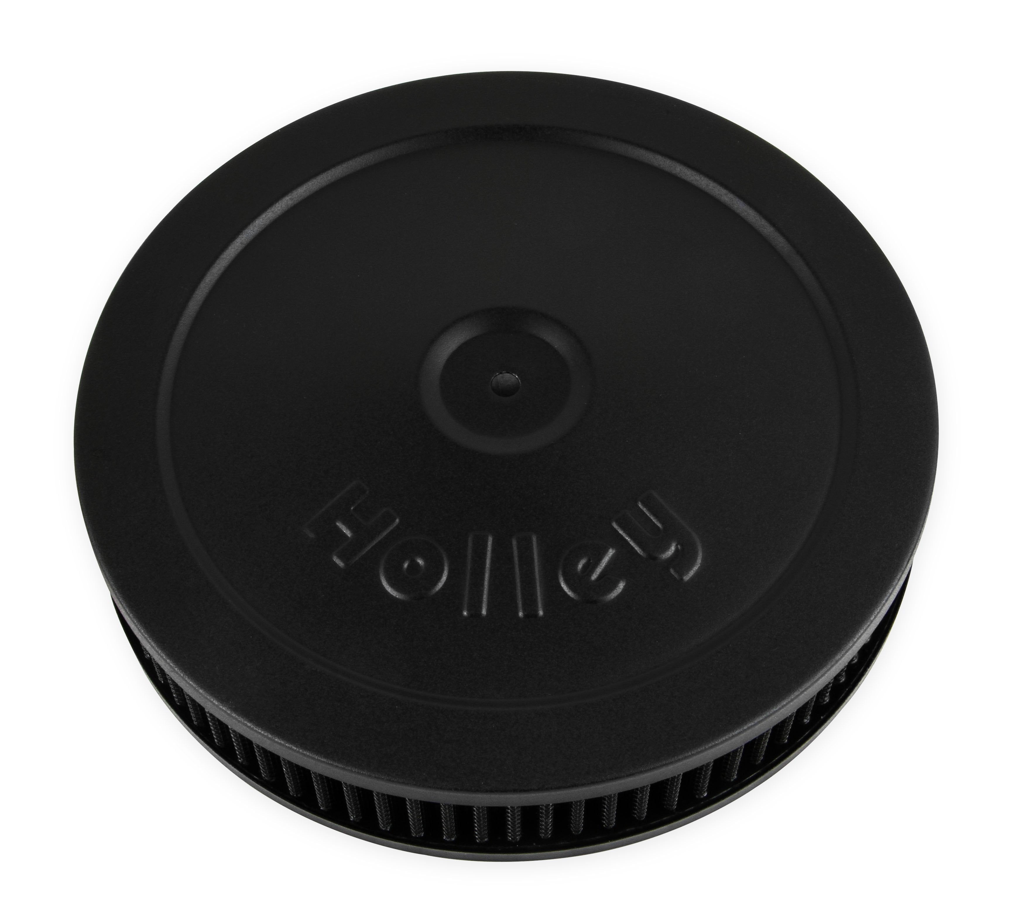 Holley Flat Base Air Cleaner 10" Black - Photo - Primary Front