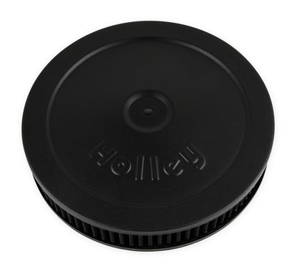 Holley Flat Base Air Cleaner 10" Black - Photo - Primary Front