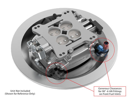 SNIPER EFI 14IN AIR CLNR 1IN DROP BASE - Sniper EFI Air Cleaner Drop Base - Chrome