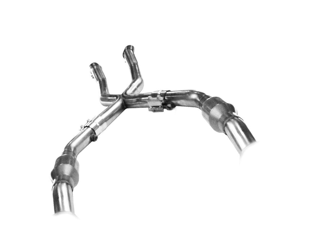 2-1/2" x 2-1/2" Cat X-Pipe - 2-1/2" GRØN Cat X-Pipe 2003-11 Crown Vic/Marauder 4,6L. Kræver Kooks-manifolde.