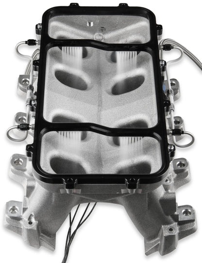 Kit de plaque d'injection de protoxyde d'azote NOS Hi-Ram uniquement - Noir - Plaque d'injection de protoxyde d'azote sèche NOS pour collecteurs d'admission Holley LS Hi-Ram EFI - Noir