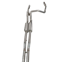 Échappement arrière de compétition uniquement, 3 po x 2-1/2 po - Sortie arrière en acier inoxydable avec embouts en acier inoxydable. Ford F150 Raptor 6.2L 4V 2011-2014.