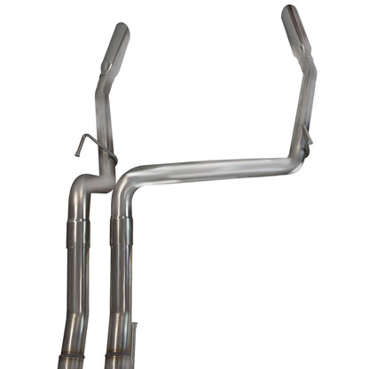 Échappement arrière de compétition uniquement, 3 po x 2-1/2 po - Sortie arrière en acier inoxydable avec embouts en acier inoxydable. Ford F150 Raptor 6.2L 4V 2011-2014.