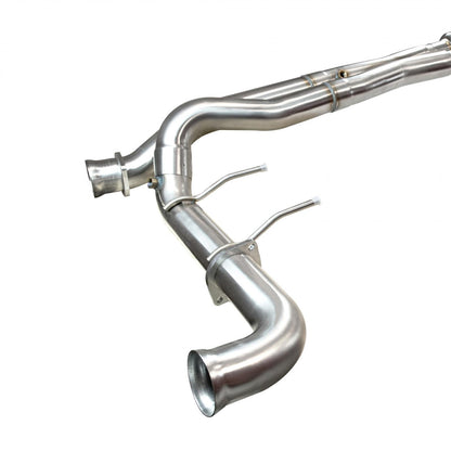Échappement arrière de compétition uniquement, 3 po x 2-1/2 po - Sortie arrière en acier inoxydable avec embouts en acier inoxydable. Ford F150 Raptor 6.2L 4V 2011-2014.