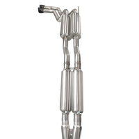 Collecteur d'échappement arrière 3" x 2-1/2" (composant uniquement) - Sortie latérale en acier inoxydable (composant uniquement) avec embouts noirs. Ford F150 Raptor 6.2L 4V (2011-2014).