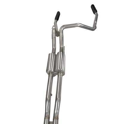 3" x 2-1/2" GREEN Catted Header-Back Exh - SS GREEN Catted Rear Exit Exhaust w/Black Tips. 2011-2014 F150 Raptor 6.2L 4V.