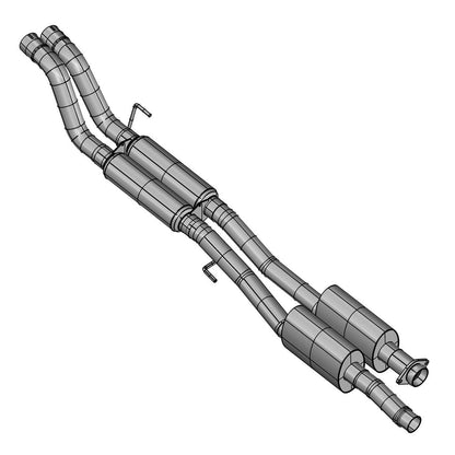 OEM x 3" Stainless Cat-Back Exhaust - 3" SS Cat-Back w/Resonators. 2017 F150 Raptor EcoBoost. Connects to OEM.