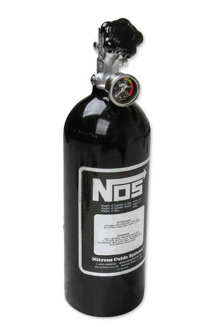 BOTTLE, 5 LB., W/SUPER HI-FLO, BLACK - NOS Nitrous Bottle