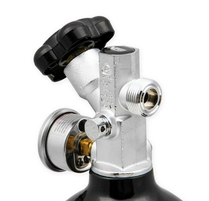 BOTTLE, 5 LB., W/SUPER HI-FLO, BLACK - NOS Nitrous Bottle