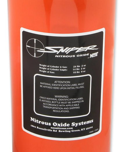 10 LB. FLASKE - SNIPER ORANGE - NOS Lattergasflaske